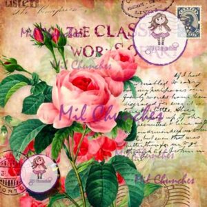 Cromo Papel Flores-054