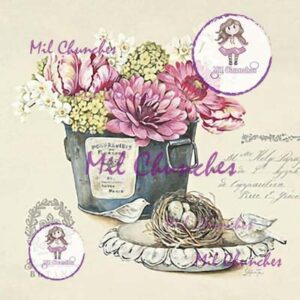 Cromo Papel Flores-086