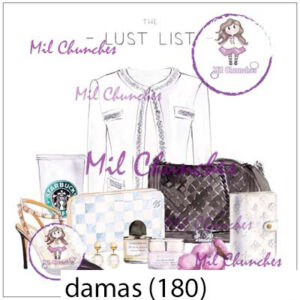 Cromo Papel Damas-180