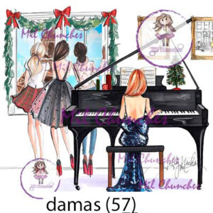 Cromo Papel Damas-057