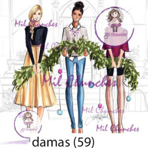 Cromo Papel Damas-059