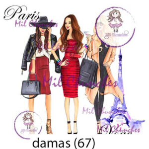Cromo Papel Damas-067