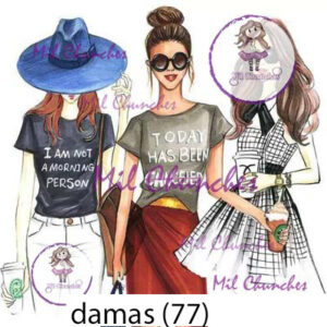 Cromo Papel Damas-077
