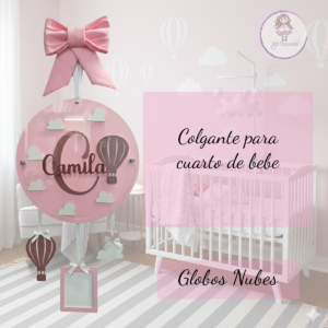 Colgante para bebe Globos Nubes